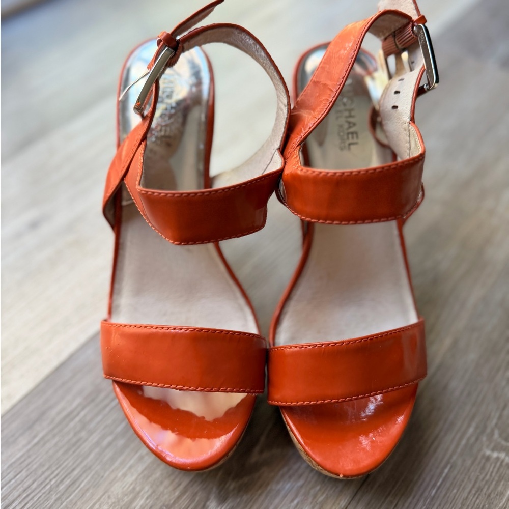 Michael Kors Vibrant Orange Sandals